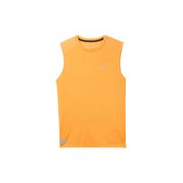 Nike Vienspalvis Logotipas Apvalia Kaklo Išpjova Bėgimo Treniruočių Berankovis Tank Top Vyriški Viršutiniai Drabužiai Oranžinis DX0852-836 L