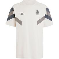 Adidas Originalūs Madrido „Real“ marškinėliai su kaklu, laisvalaikio sportiniai trumpomis rankovėmis vyriški viršutiniai drabužiai tamsiai viržių pilka IM7467 2XL