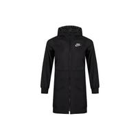 Nike Fleece Pamušalu Gobtuvu Vidutinio Ilgio Sportinis Striukė Vaikams Viršutinis Drabužis Juoda BV3058-010 XS