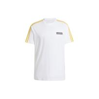 Adidas Originals Adicolor Adibreak Dryžuotas Laisvas Sportinis Marškinėlis Vyriški Viršutiniai Drabužiai Geltonas Baltas IU2360 XXXL