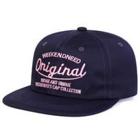 ONIGINAL Embroidery Adjustable Flat Top Hip Hop Baseball Hat Unisex Spring Autumn Outdoor Leisure Travel tamsiai mėlyna spalva