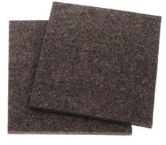 Padukas veltinio klijuojamas stačiakampis 100x100mm rudas