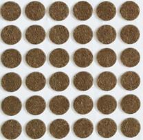 Padukas veltinio klijuojamas apvalus Ø22mm rudas