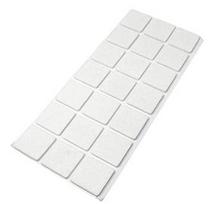 Padukas veltinio klijuojamas stačiakampis 20x20mm baltas