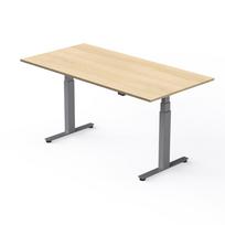 Reguliuojamo aukščio stalas Easy4 pilkos kojos / Ąžuolas Lindberg R20021 LN stalviršis 1200x800x25mm