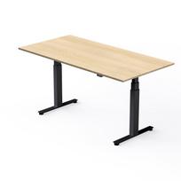 Reguliuojamo aukščio stalas Easy4 juodos kojos / Ąžuolas Lindberg R20021 LN stalviršis 1400x800x25mm