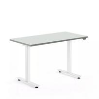 Reguliuojamo aukščio stalas Just2 baltos kojos / baltas stalviršis 1400x800x25mm