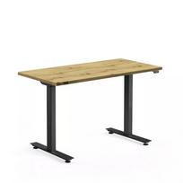 Reguliuojamo aukščio stalas Just2 juodos kojos / Ąžuolas Artisan R20315 NW stalviršis 1200x800x25mm