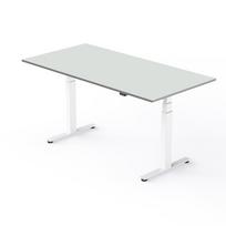 Reguliuojamo aukščio stalas Easy4 baltos kojos / baltas stalviršis 1400x800x25mm