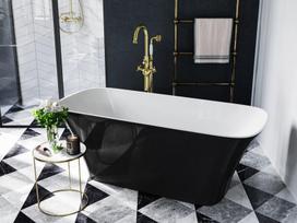 Vonia Besco Assos Black&White, 160 x 70 cm, su klik-klak white valomu iš viršaus
