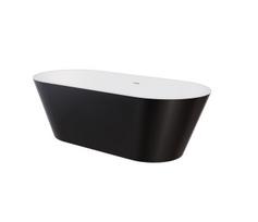 Vonia Besco Deeva Black&White, 150 x 75 cm, su chrome sifonu