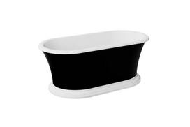 Vonia Besco Ziva Black&White Matt, 160 x 75 cm, su klik-klak white valomu iš viršaus