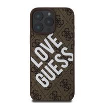 GUESS PU Leather 4G Big Love Logo MagSafe Case for Apple iPhone 16 Pro Max