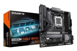 GIGABYTE B850M EAGLE WIFI6E Motherboard - AMD Ryzen 9000 Series CPUs, 8+2+2 Phases Digital VRM, up to 8200MHz DDR5 (OC), 1xPCIe 5.0 + 1xPCIe 4.0 M.2, WIFI 6E, 2.5GbE LAN, USB 3.2 Gen 2