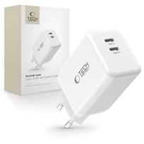 Tech-Protect NC45W-GAN 2-UOSTI PD45W Įkroviklis - Baltas