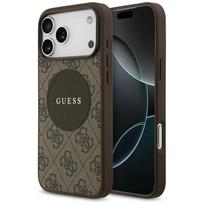 Guess 4G Circle Classic Logo MagSafe dėklas iPhone 17 Pro Max - rudas