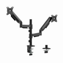 Gembird MA-DA2P-02 Reguliuojama stalo dviem ekranams tvirtinimo ranka, 17"-32", juoda