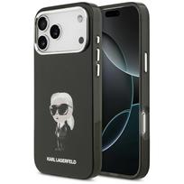 Karl Lagerfeld IML Aquarelle Karl & Logo MagSafe dėklas iPhone 17 Pro Max - Juodas
