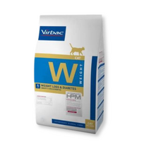 Virbac HPM W1 Weight Loss & Diabetes Cat visavertis sausas pašaras nutukusioms, diabetu sergančioms katėms - 3 kg