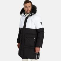 Huppa unisex pūkinė striukė ALASKA, balta-juoda