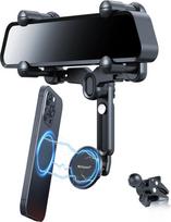 "PROfezzion" automobilinis laikiklis, galinio vaizdo veidrodėlio ir ventiliacijos angos laikiklių rinkinys, magnetinis telefono laikiklis "iPhone 16 16 Plus 16 Pro 16 Pro 16 Pro Max 15 14 13 12 ir "Samsung Mag Safe Case" ant automobilio galinio vaizdo vei