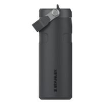 Termosas su šiaudeliu „The IceFlow Bottle Flip Straw 2.0“ 0,47 l, juodas, 2.0