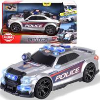 Policijos automobilis Dickie Toys Street Force su šviesos ir garso efektais, sidabrinės spalvos