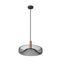 Pakabinamas LED šviestuvas OSRAM MESH PENDANT, 18,5W 3000K 1930lm, plienas/medis Ø40x120cm