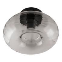 Lubinis šviestuvas OSRAM SMOKE GLASS CEILING 1xE27 12W stiklas/plienas juodos spØ28x17,6cm