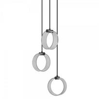 Pakabinamas LED šviestuvas OSRAM CIRCLE 3XPL 20W CCT3000/4200/6500K 1300lm juodasØ25x121cm