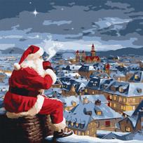 Dažymas pagal numerius 40 x 40 cm KHO8352 Kalėdų Naktis AP0099