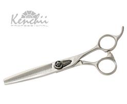 „Kenchii Five Star Offset 6.5“- aukščiausios kokybės, profesionalios vienpusės filiravimo žirklės, 46 dantukai.