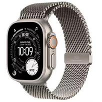 Apple Watch Ultra 3 GPS + Cellular 49mm Natural Titanium Case with Natural Titanium Milanese Loop - Large MF0E4QP/A