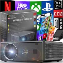 Projektorius LED projektorius Heelly Full HD 1080p, 30000 lm / 1000 ANSI, Android 13, WiFi 6 (2.4/5 GHz), Bluetooth 5.0, automatinis fokusavimas, 4D trapecijos korekcija, iki 300", 4K/8K palaikymas, Dolby Audio