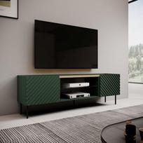 TV staliukas Cama Meble Isla, žalios/šviesaus ąžuolo spalvos