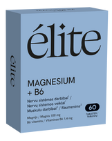 ELITE Magnesium+ B6 tabletės, 60 vnt.