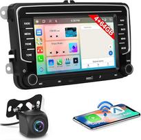 8 branduolių 4+64GB Android 13 automobilinis radijas VW Golf 5 Golf 6 Skoda Polo Passat Tiguan Touran Belaidis Carplay Android automobilis, Hikity 7 colių ekranas Bluetooth automobilinis radijas navigacija atbulinės eigos kamera WiFi FM RDS