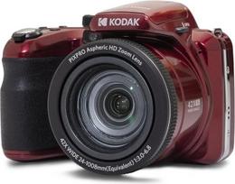 KODAK Pixpro Astro Zoom AZ425 - skaitmeninis tilto fotoaparatas, 42 kartų optinis priartinimas, 24 mm platus kampas, 20 megapikselių, 3 colių LCD ekranas, "Full HD 1080p" vaizdo įrašas, ličio jonų akumuliatorius - raudonas