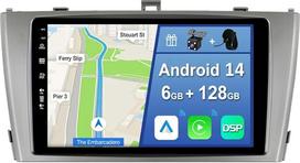 [6GB + 128GB] "Android 14" automobilinis radijas "Toyota Avensis" 2009-2015-[Integruotas "CarPlay"/"Android Car"/DSP/GPS]-9 colių IPS jutiklinis ekranas CAM+MIC-DAB/Mirror Link/Bluetooth 5.0/AHD/360 kamera