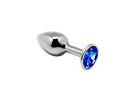 Analinis kaištis Alive Mini Metal Butt Plug S, mėlynos spalvos