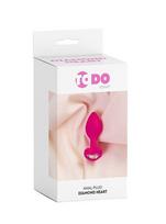 Analinis kaištis Toyfa Anal Plug Diamond Heart, rožinis