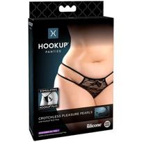 Seksualūs apatiniai Crotchless juodi