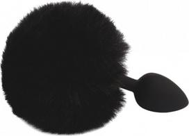 Analinis kaištis Chisa Small Bunny Tail, juodas