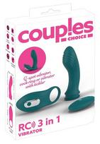 Vibratorius poroms Couples Choice RC 3in1, žalias