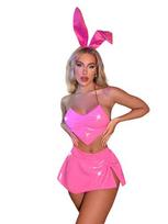 Keturių dalių apatinio trikotažo komplektas Sexy Bunny, rožinis L