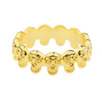 Penio žiedas Dark Red Brand Skull Golden Ring 32 mm