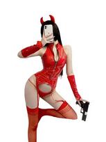 Seksualus moteriškas kostiumas Devil, raudonas