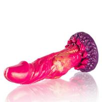 Varpos imitatorius Epic Cerberus Dildo Mythological Fire, rožinis