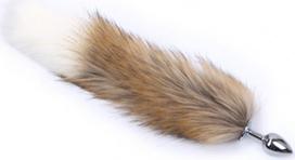 Analinis kaištis Kiotos Bdsm Fox Tail,, rudas/baltas