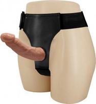 Strap-on Lybaile Ultra Female Harness Double Dildo, smėlio spalvos/juodas